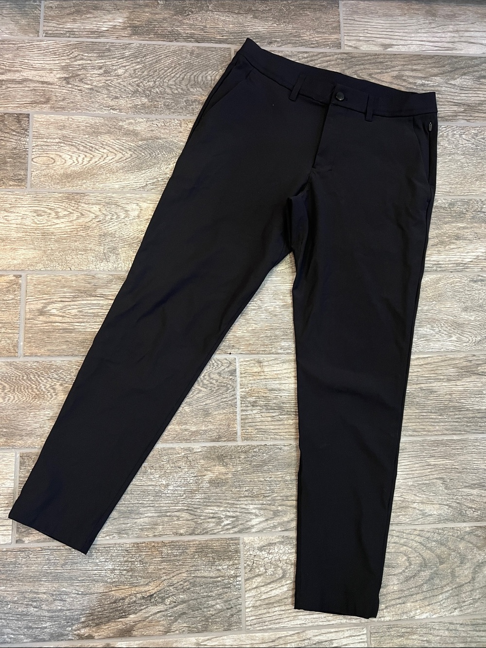 Lululemon ABC slim-fit trouser size 32 black warpstreme 30” inseam